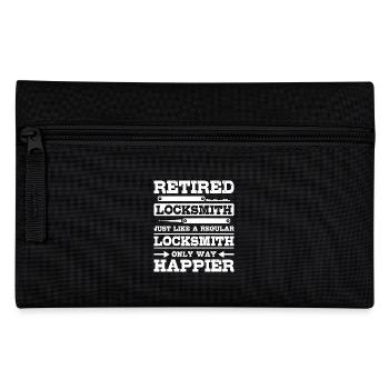 Happy retired locksmith - Pencil Case - black - Front
