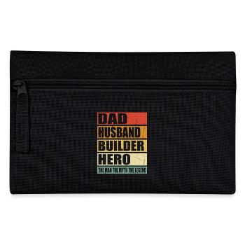 Father Husband Bauarbeiter Held - Pencil Case - black - Front