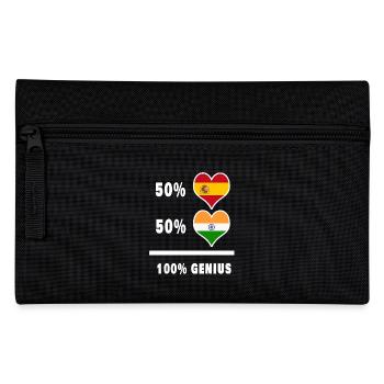 genius / gift from India and Spain - Pencil Case - black - Front