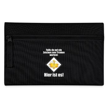 Zeichen Zum Trinken Saufshirt Mallorca Saufen Bier - Federtasche - Schwarz - Vorne