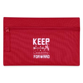 Keep catwheelig forward - Pencil Case - red - Front