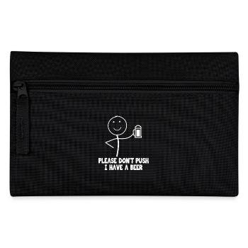 Stick Figure Stickman J’ai une bière - Trousse - noir - Devant