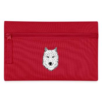 Polar Wolf Blue Eyes - Pencil Case - red - Front