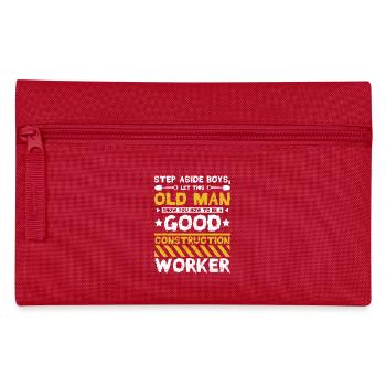 Old man be a good construction worker - Federtasche - Rot - Vorne