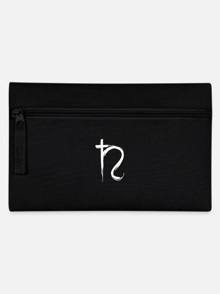 Saturn Astrologie Symbol - Federtasche - Schwarz