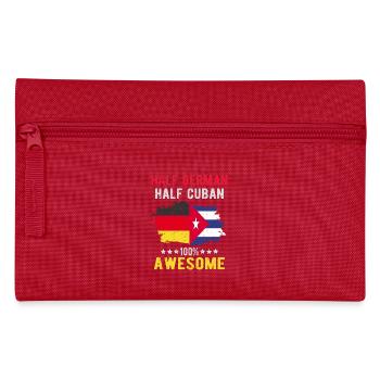 Half German Half Cuban - Pencil Case - red - Front
