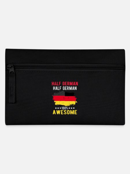 Halb Deutsch Halb Deutscher - Federtasche - Schwarz