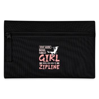 Let this girl show you how to zipline - Pencil Case - black - Front