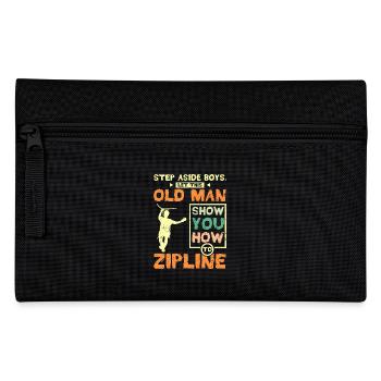 Let this old man show you how to zipline - Pencil Case - black - Front