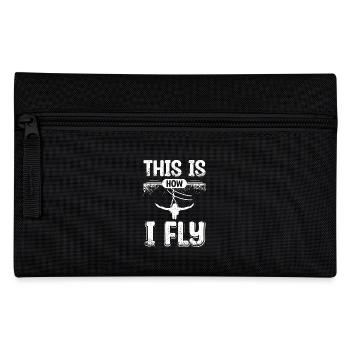 This is how I fly ziplining - Pencil Case - black - Front