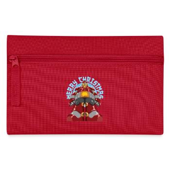 Joyeux Noël Cool Robot Père Noël Cadeau de Noël - Trousse - rouge - Devant
