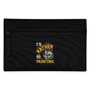 I'd rather be painting - Pencil Case - black - Front