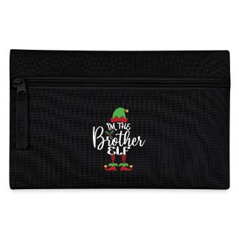 Brother Elf Cute Funny Matching Christmas Costume - Pencil Case - black - Front