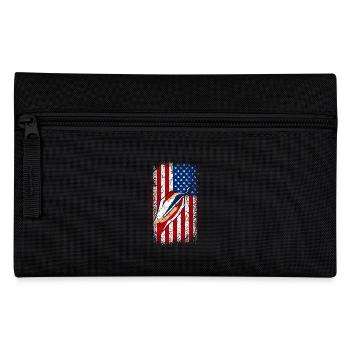 Usa American flag Art Painting 4th of july - Pencil Case - black - Front