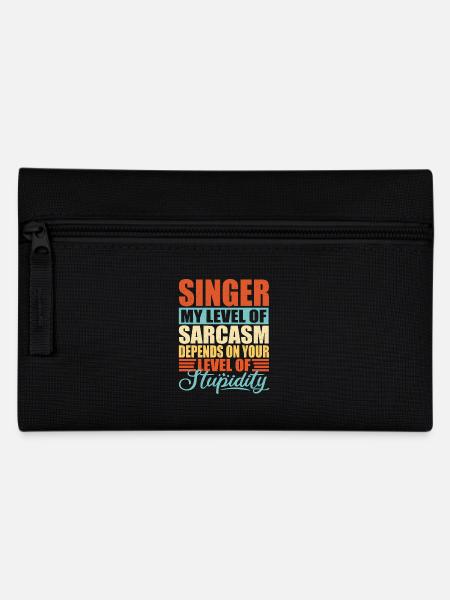 Sänger Sängerin lustig Geschenk Sänger Sängerin - Federtasche - Schwarz