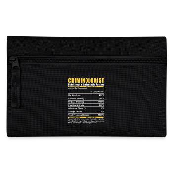 Criminologist Criminology Nutritional information - Pencil Case - black - Front