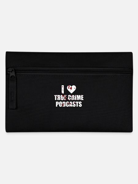 True Crime Design Ich Liebe True Crime Podcasts - Federtasche - Schwarz