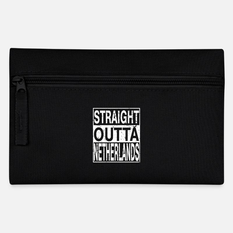 Niederlande Straight outta Niederlande - Federtasche - Schwarz