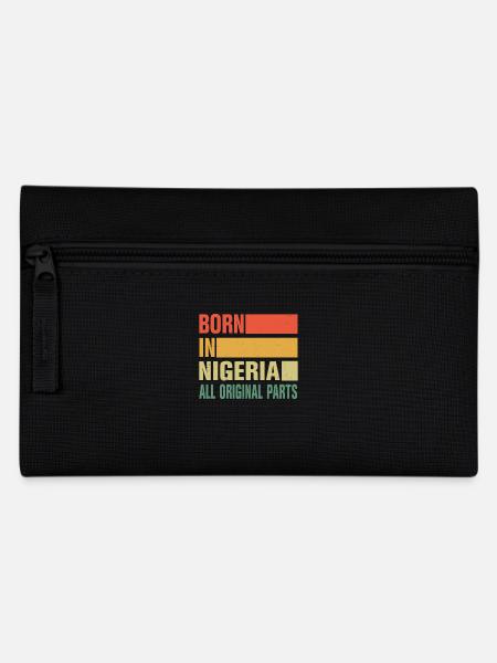 Born in Nigeria - Pencil Case - black