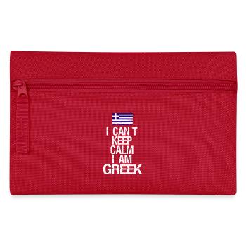 Je ne peux pas rester calme Je suis grec - Trousse - rouge - Devant