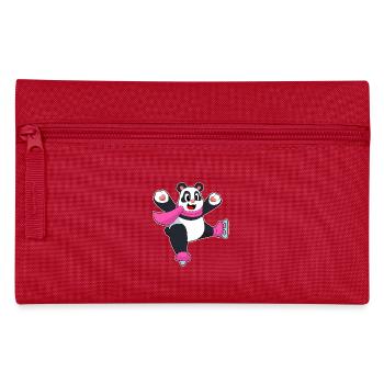 Panda patins à glace - Trousse - rouge - Devant