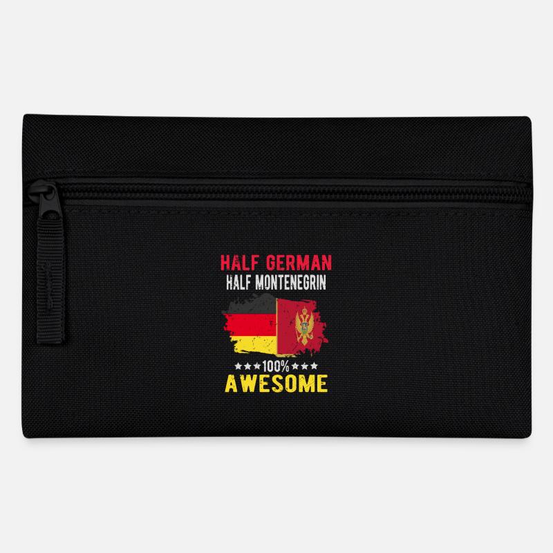 Halb Deutsch Halb Montenegriner - Federtasche - Schwarz