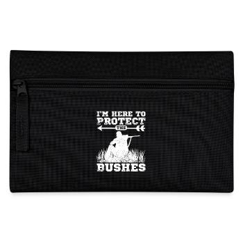 Funny Hunting protect the bushes - Pencil Case - black - Front
