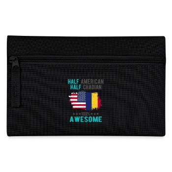 Half American, half Chader - Pencil Case - black - Front