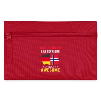 Moitié allemand moitié norvégien - Trousse - rouge - Devant