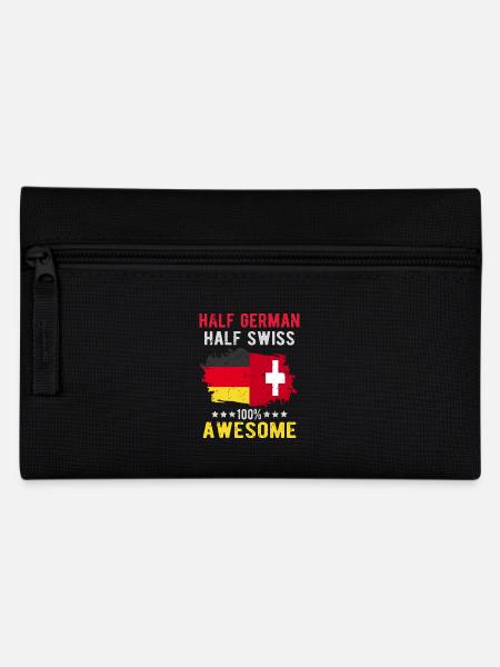 Halb Deutsch Halb Schweizer - Federtasche - Schwarz