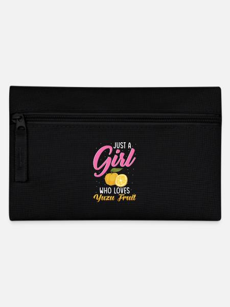 Yuzu Frucht Spruch - Federtasche - Schwarz