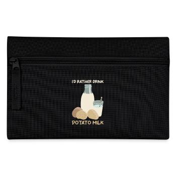 Potato milk saying - Pencil Case - black - Front