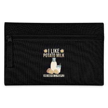 Potato milk saying - Pencil Case - black - Front