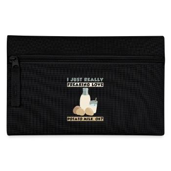 Potato milk saying - Pencil Case - black - Front