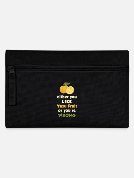 Yuzu Frucht Spruch - Federtasche - Schwarz