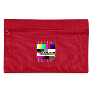 Testbild Error 404 Kostüm Nicht Gefunden Karneval - Federtasche - Rot - Vorne