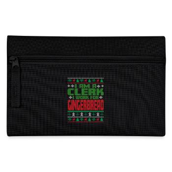 Clerk Christmas Saying - Pencil Case - black - Front