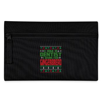 Dentist Christmas Saying - Pencil Case - black - Front
