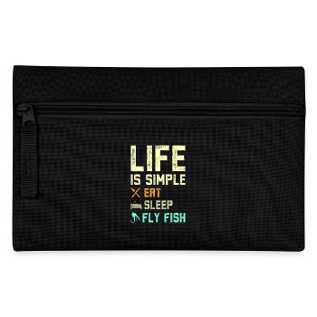 La vie est simple manger du poisson mouche de sommeil - Trousse - noir - Devant