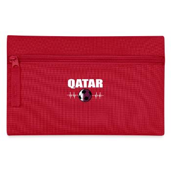 Qatar Football - Pencil Case - red - Front