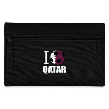 Katar Fußball - Federtasche - Schwarz - Vorne