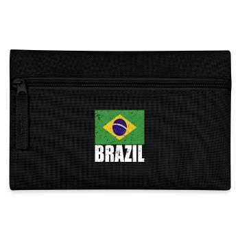 Brasilien Fahne - Federtasche - Schwarz - Vorne