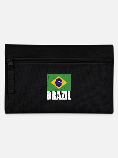 Brazil Flag - Pencil Case - black