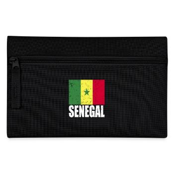 Senegal Fahne - Federtasche - Schwarz - Vorne