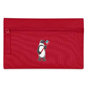Penguin Toothbrush - Pencil Case - red - Front