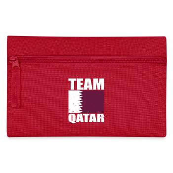 Team Qatar Football - Pencil Case - red - Front
