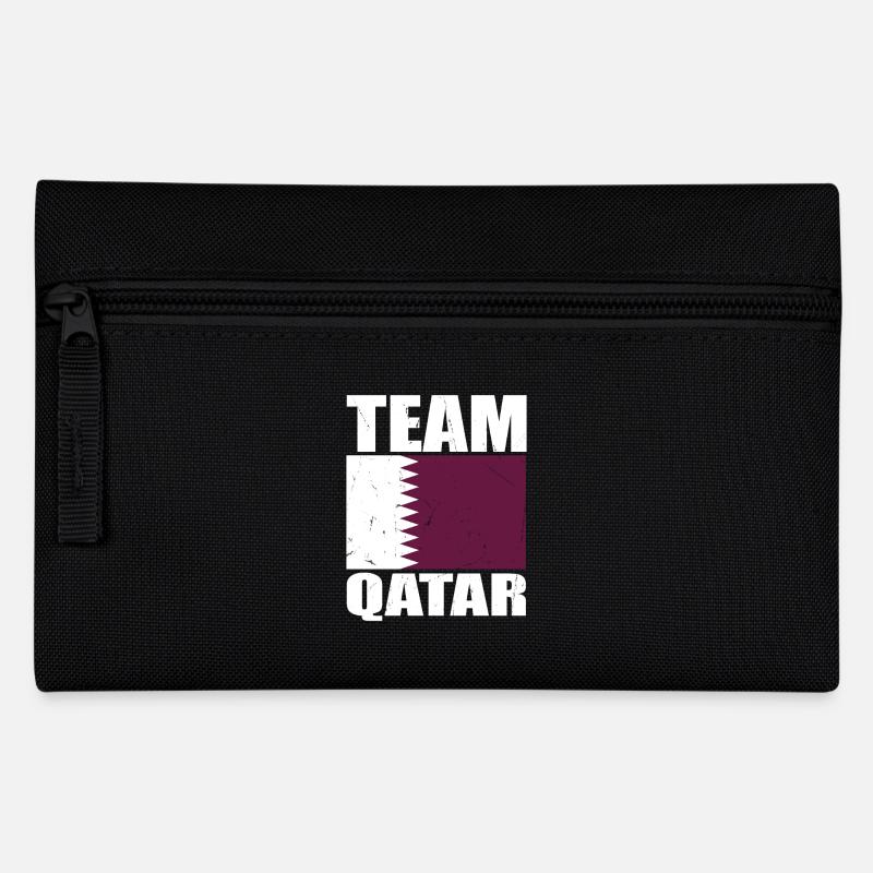 Team Katar Fußball - Federtasche - Schwarz