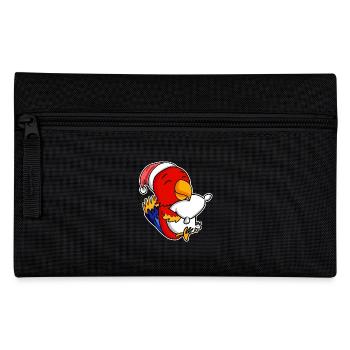 Papagei Weihnachten Schlafen Schlaf Ausschlafen - Federtasche - Schwarz - Vorne