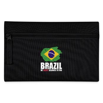 Brasilien Fahne - Federtasche - Schwarz - Vorne