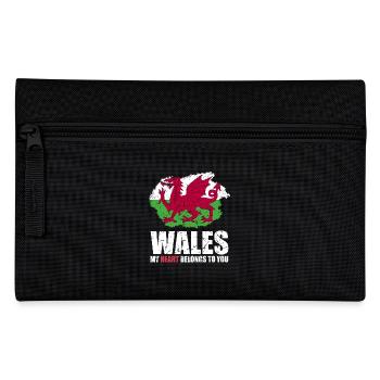 Wales Flag - Pencil Case - black - Front